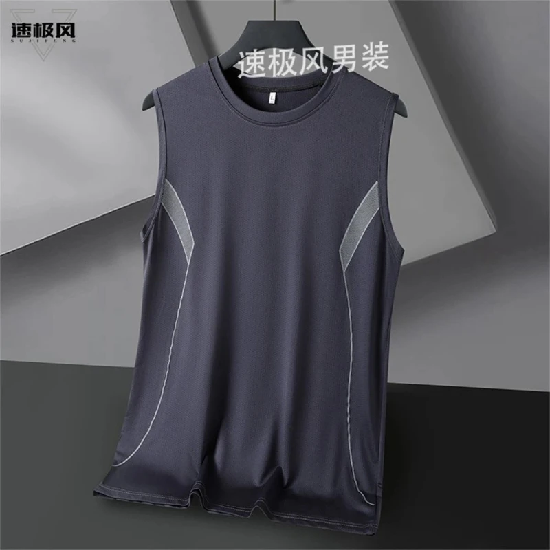 

Men's Sleeveless Sport Tank Top O Neck Solid Color Knit Fitness Workout Casual Wear Summer Active Lifestyle Design