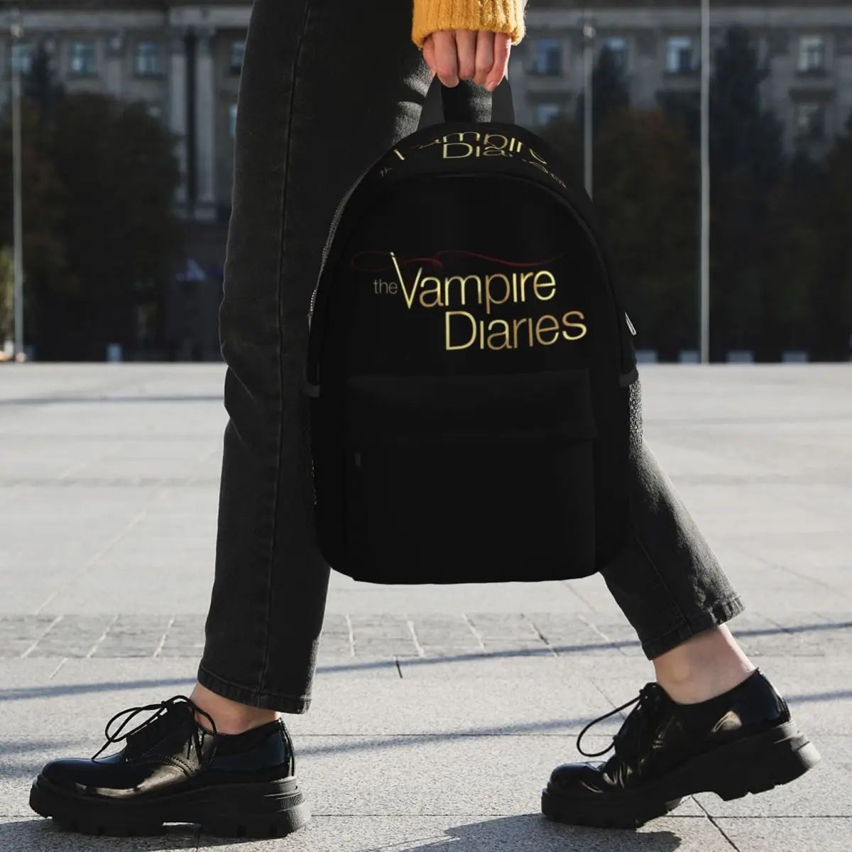 The Vampire Diaries Damon Salvatore Backpack Student BookBag Children School Bag Laptop Shoulder Bags for Boys Girls