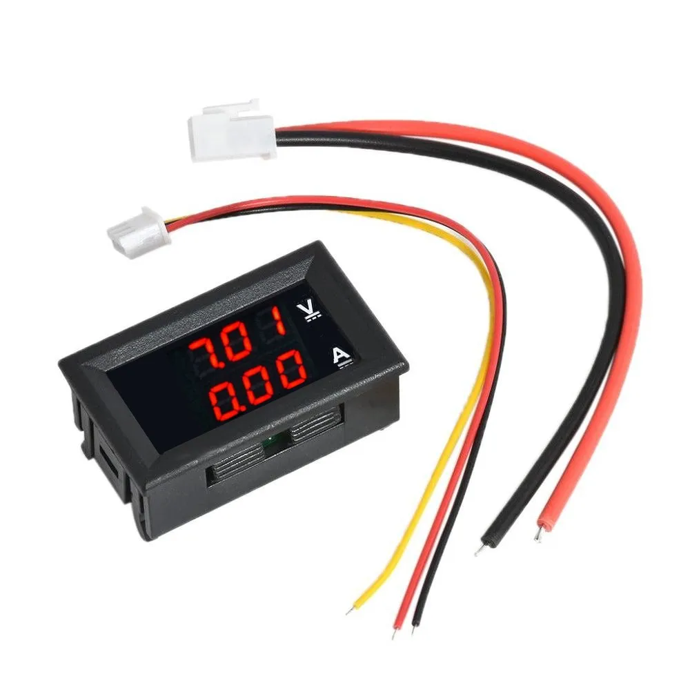 DC0-100V 10A LED Digital Voltmeter Ammeter Car Motocycle Voltage Current Meter Volt Detector Tester Monitor Panel