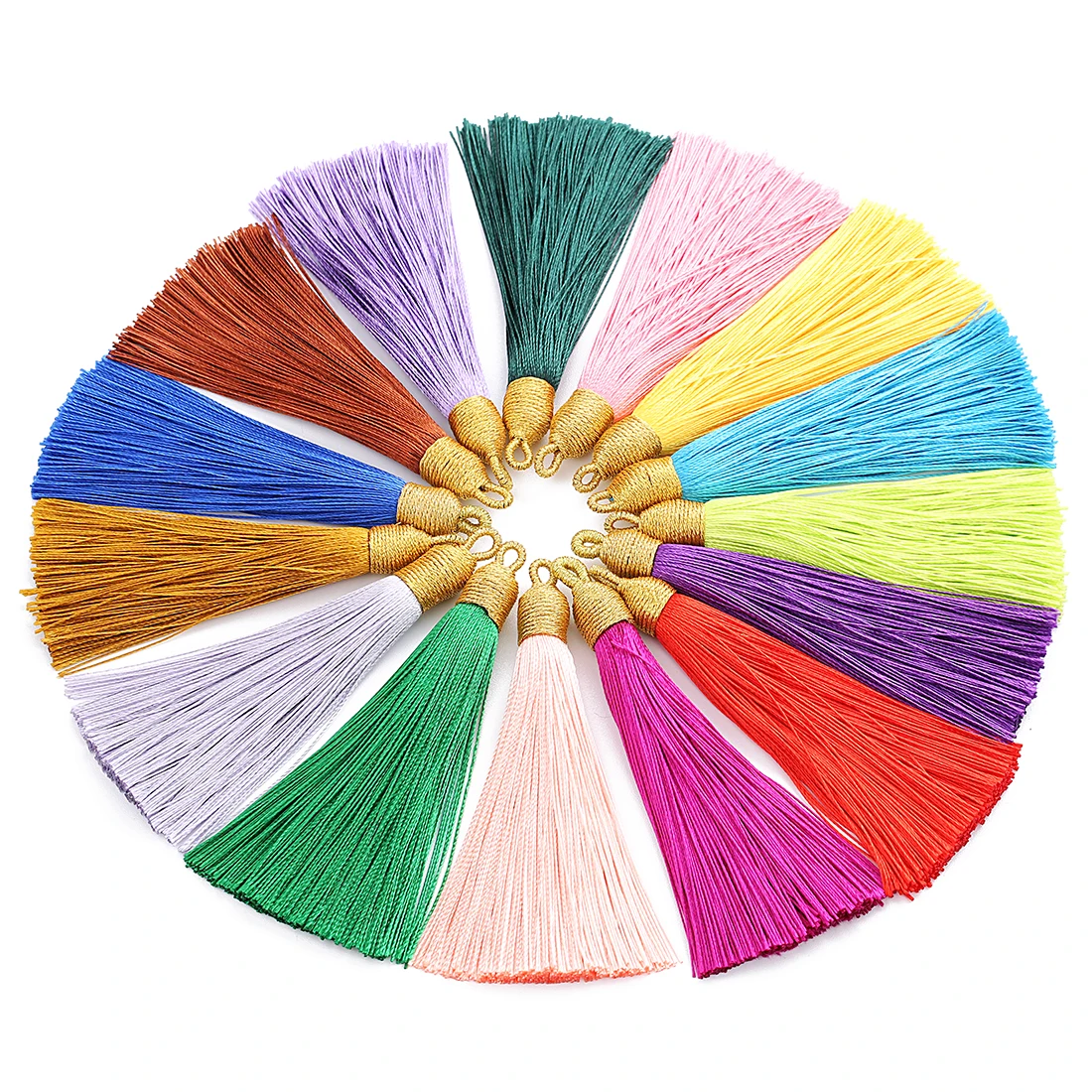 6 قطعة 85 مللي متر الحرير شرابة هامش Key بها بنفسك مفتاح سلسلة السنانير الملابس قلادة صنع المرجعية الستار الحرف تزيين المواد #6