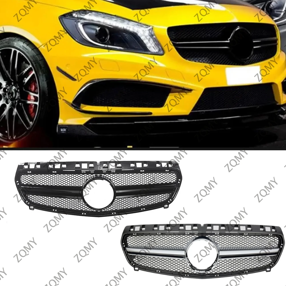 For Mercedes Benz A Class W176 2013-2015 A180 A200 A220 A250 A260+ (Modified For AMG style) Car Front Bumper Grille Upper Grill