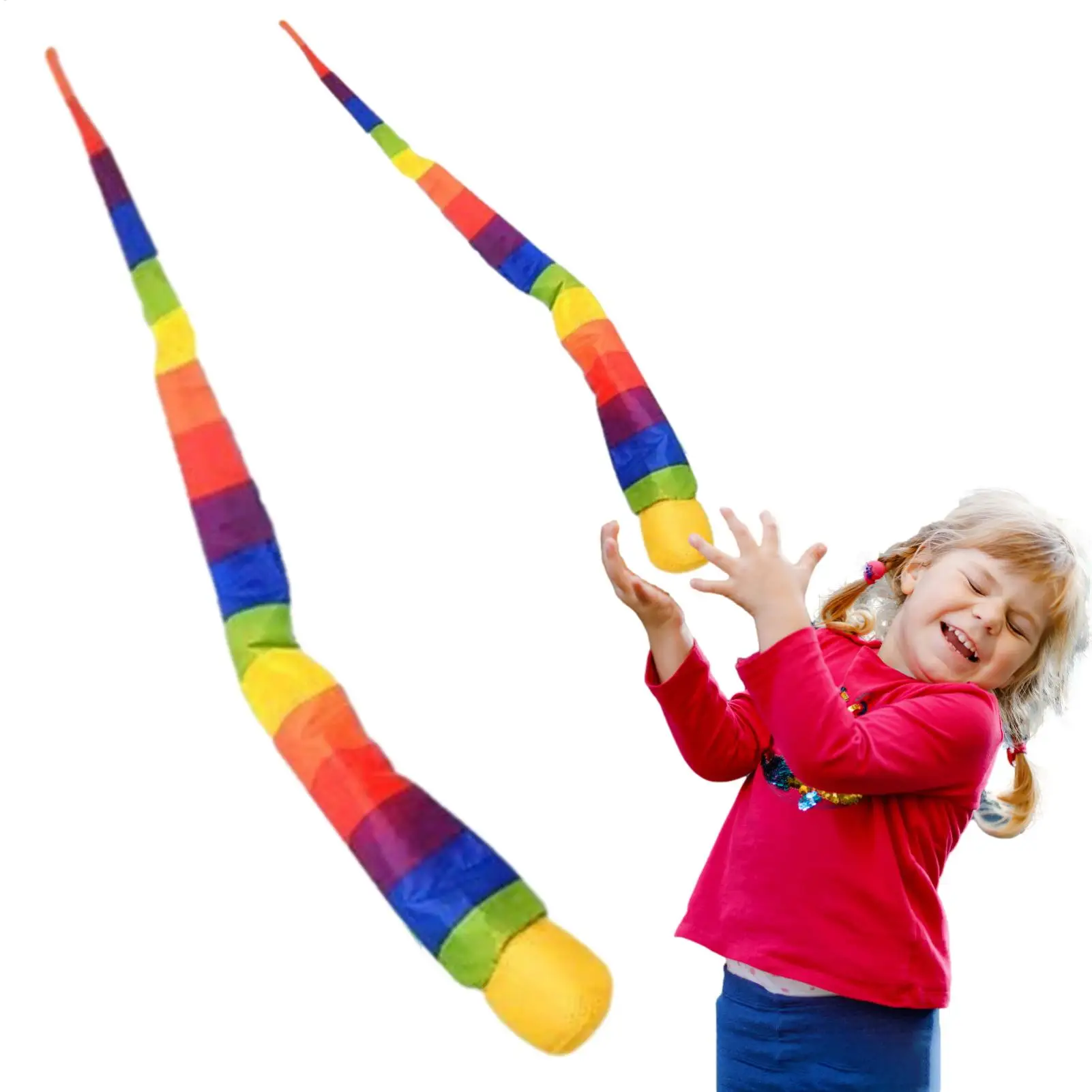 Rainbow Comet Ball Soft Tail 62cm Indoor Outdoor Play Ball Throwing Receiving Ball Park Sports Relax Coordination Training Ball