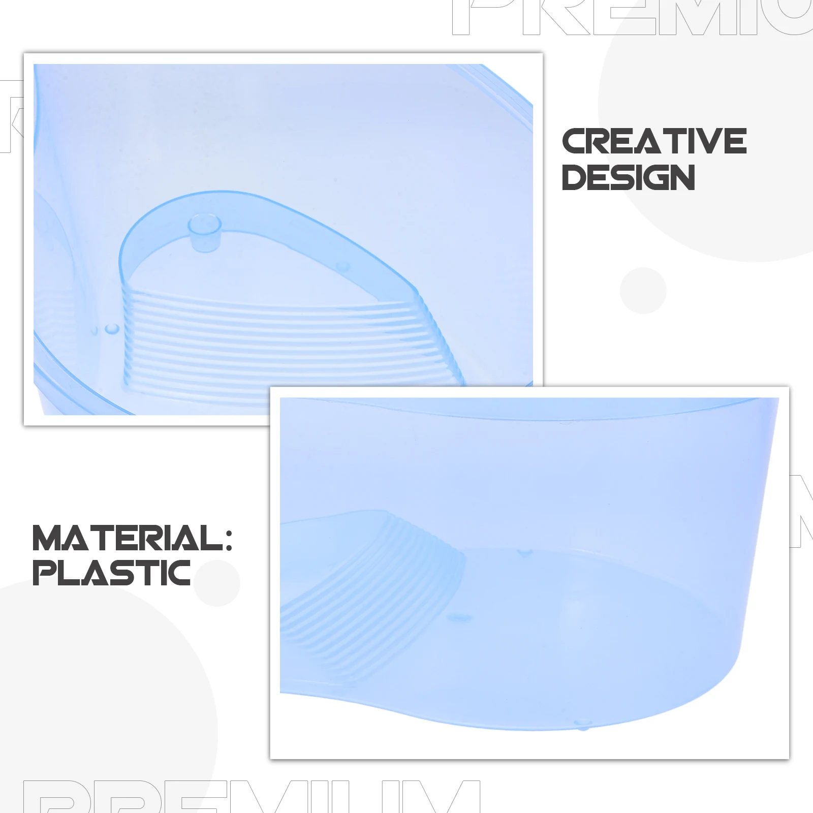 

Plastic Turtle Tank Crawling Slope Large Capacity Easy Clean Terrarium for Spiders Geckos Frogs Fish Pet Habitat Safe Design