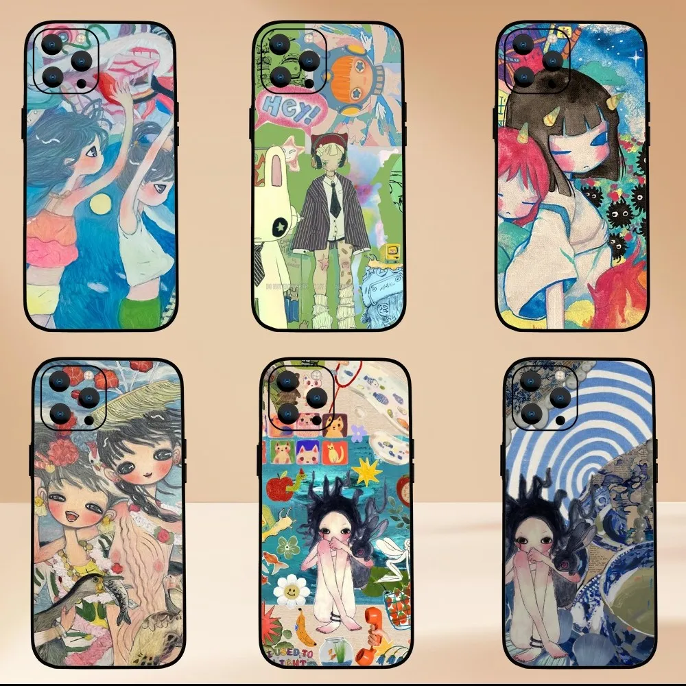 Artistic paintings of Aya Takano  Phone Case  For Samsung Galaxy S24 S23 S22 S21 S20 Ultra Plus S20FE FE Cover