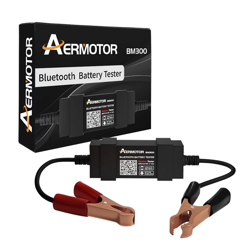 AER Car Battery Tester AERMOTOR BM300 Auto Car Battery Analyzer Circuit Electrical System OBD2 Scanner BM300 Battery Tester