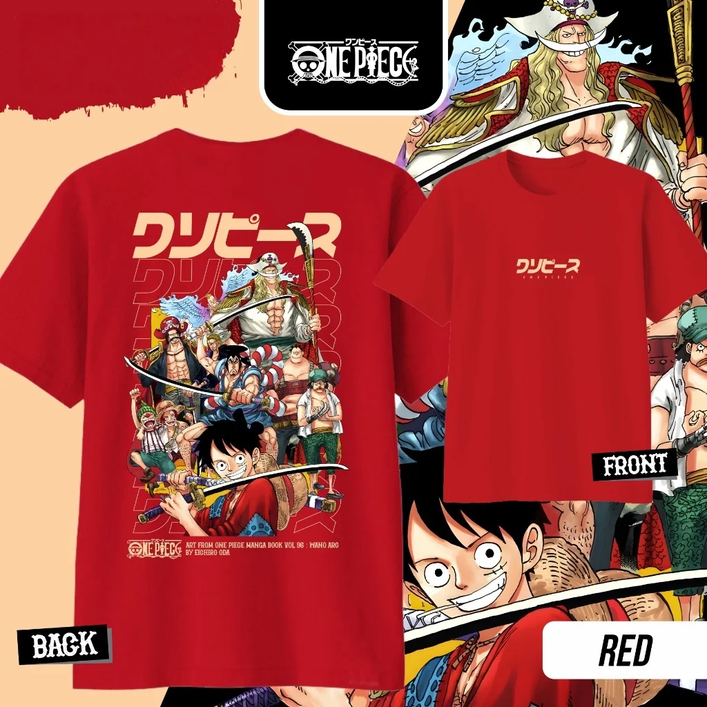 Anime One Piece Cartoon Baumwoll-T-Shirt 2026 Sommer Herren- und Damenmode Lässiges Kurzarm-T-Shirt Streetwear Unisex