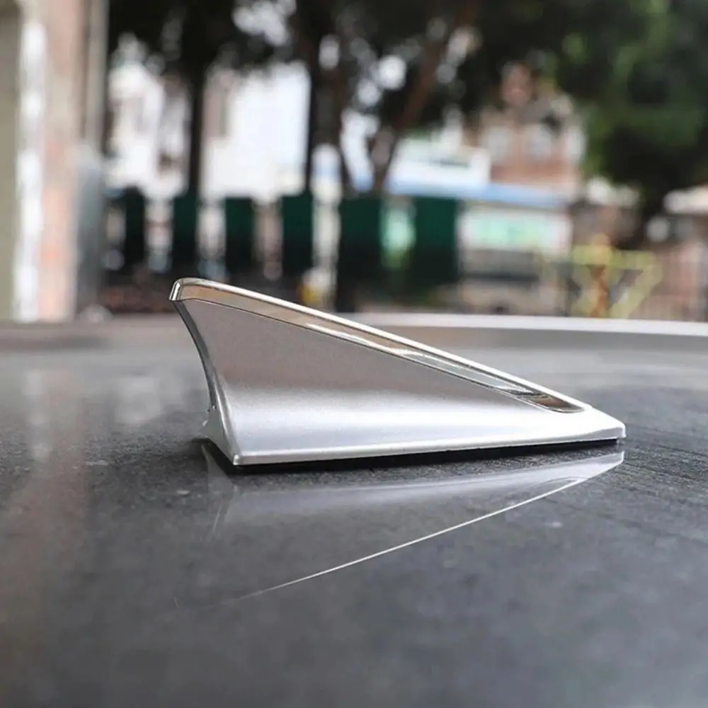 Adapter FM Signal Amplifier Roof Top Mount Aerial Antenna Cover Shark Fin Antenna Anti-static Sticker Car Radio Aerials