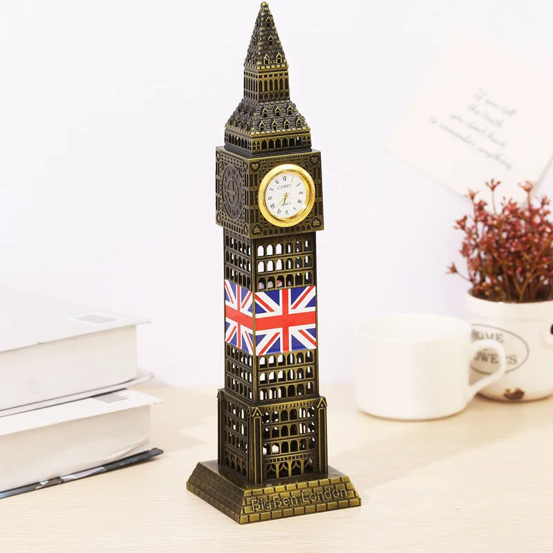 Weltberühmtes Wahrzeichen-Gebäude, Big-Ben-Modell mit Uhr, Riesenrad, für Zuhause, Büro, Schaufenster, Desktop-Dekoration, Souvenir – Detail 4