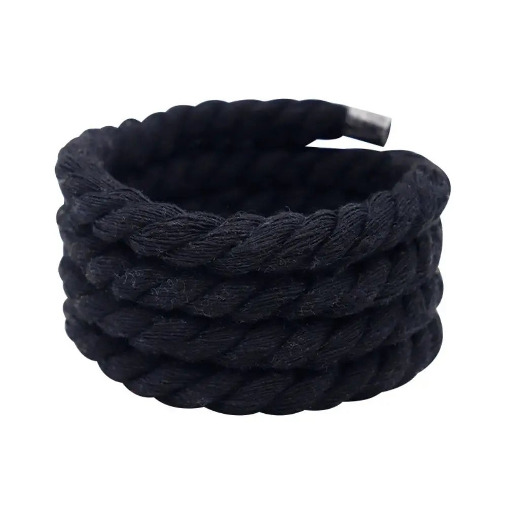 2PCS 10Colors Thick Rope Laces High Quality Round Solid Color Laces 0.8cm120cm Width Polyester Cotton Weaving Twisted Rope