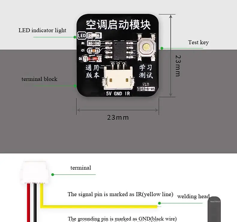 Klimaanlagen-Automatikstarter-Einschaltmodul, Midea und Gree, Stromausfallspeicher, Ausschalten und Neustart, Universalmodell – Detail 3