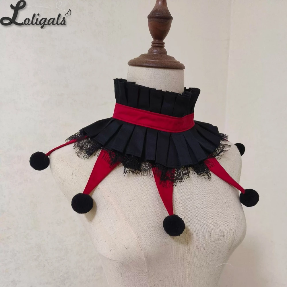 Halloween Clown Collar Loose Ruffled Circus Detachable Collar Cosplay Accessories