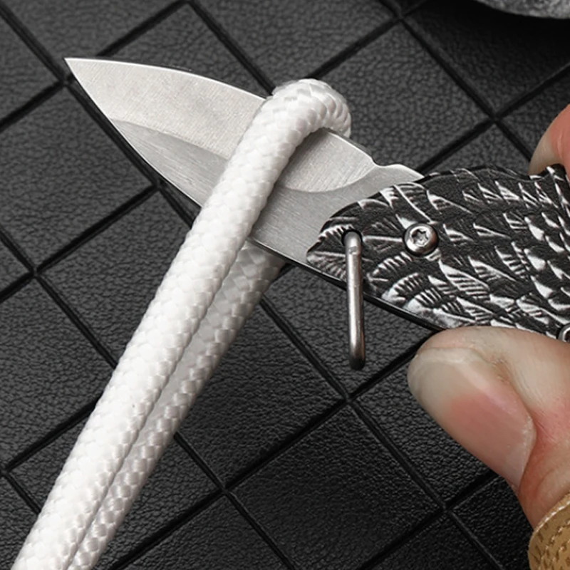 NEW Creative Mini Zipper Keychain Knife Portable Outdoor Survival Emergency Tool Unboxing Foldable Stainless Steel EDC Key Ring