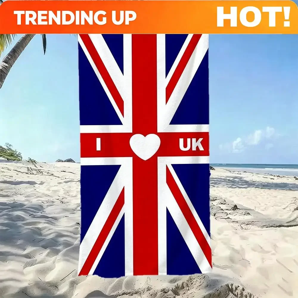 Custom Flag U-United Kingdom England Towel Five-Star Hotel Quality Eco-Friendly Ultra Soft Thick Towels & Beach Towels