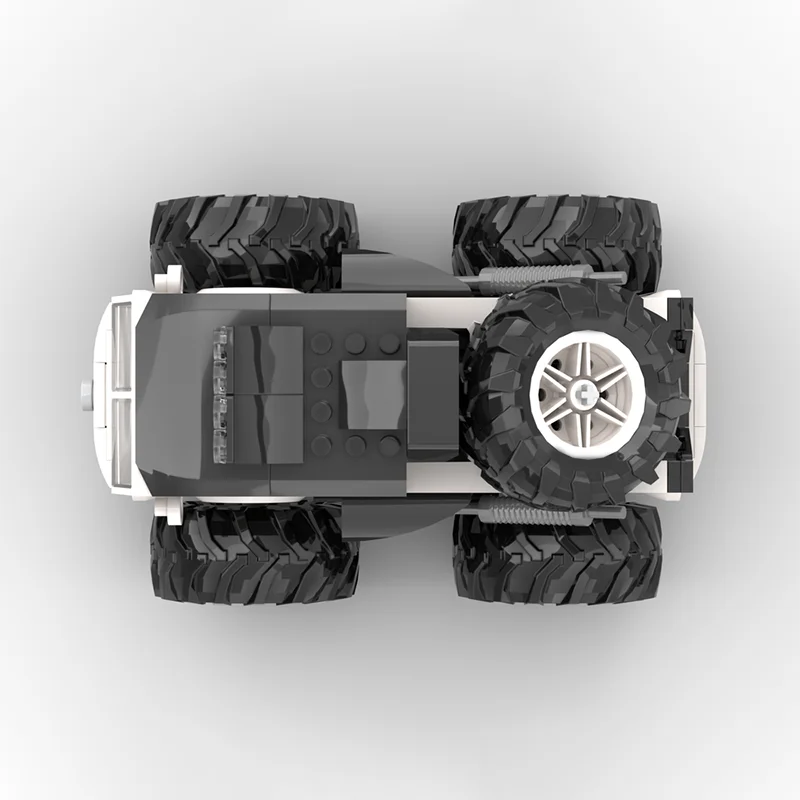 252 PCS MOC Customize Creative Black Monster Truck Modular Building Blocks Model Educational Assembly Toy For Boys Christma Gift