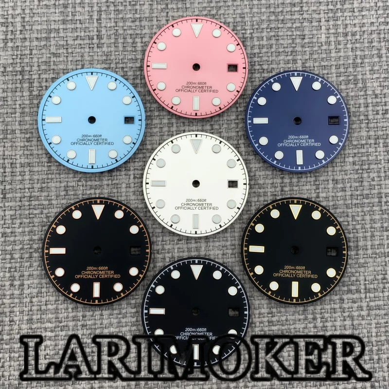 

LARIMOKER 29mm White Black Blue with Green Luminous Fit ETA2824 PT5000 Mingzhu2813 DG3804 Miyota8215 Movements Watch Accessories