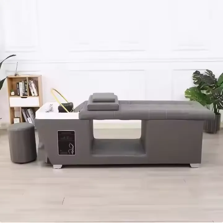 High Quality Professional Salon Furniture Modern PU Leather Ceramic Comfortable Spa Shampoo Chair Portable Living Room Barber