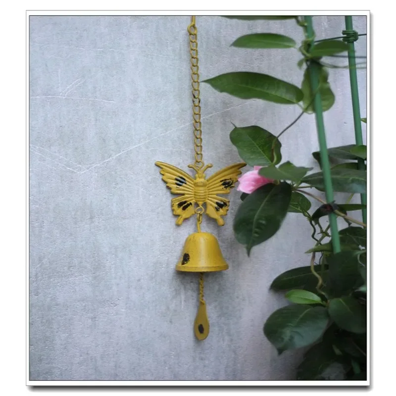 

Cast iron butterfly wind chimes American outdoor garden decoration garden gardening groceries retro bells