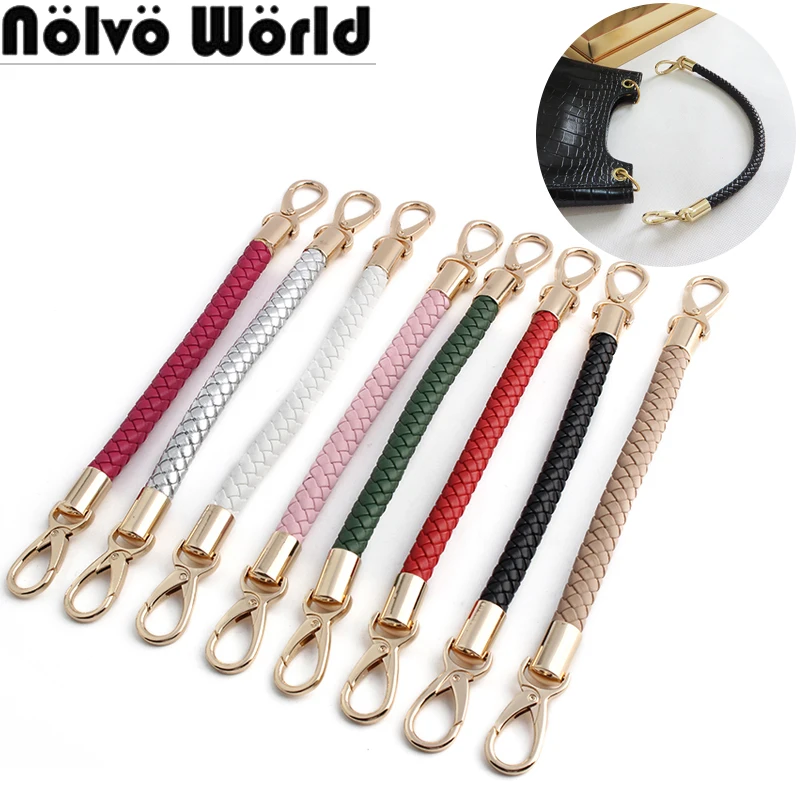 5PCS 30-45-60CM Braided Rope Handles For Lady Purse Handbag Shoulder Short Bags Strap Belts Crossbody Leather Handle Accessories