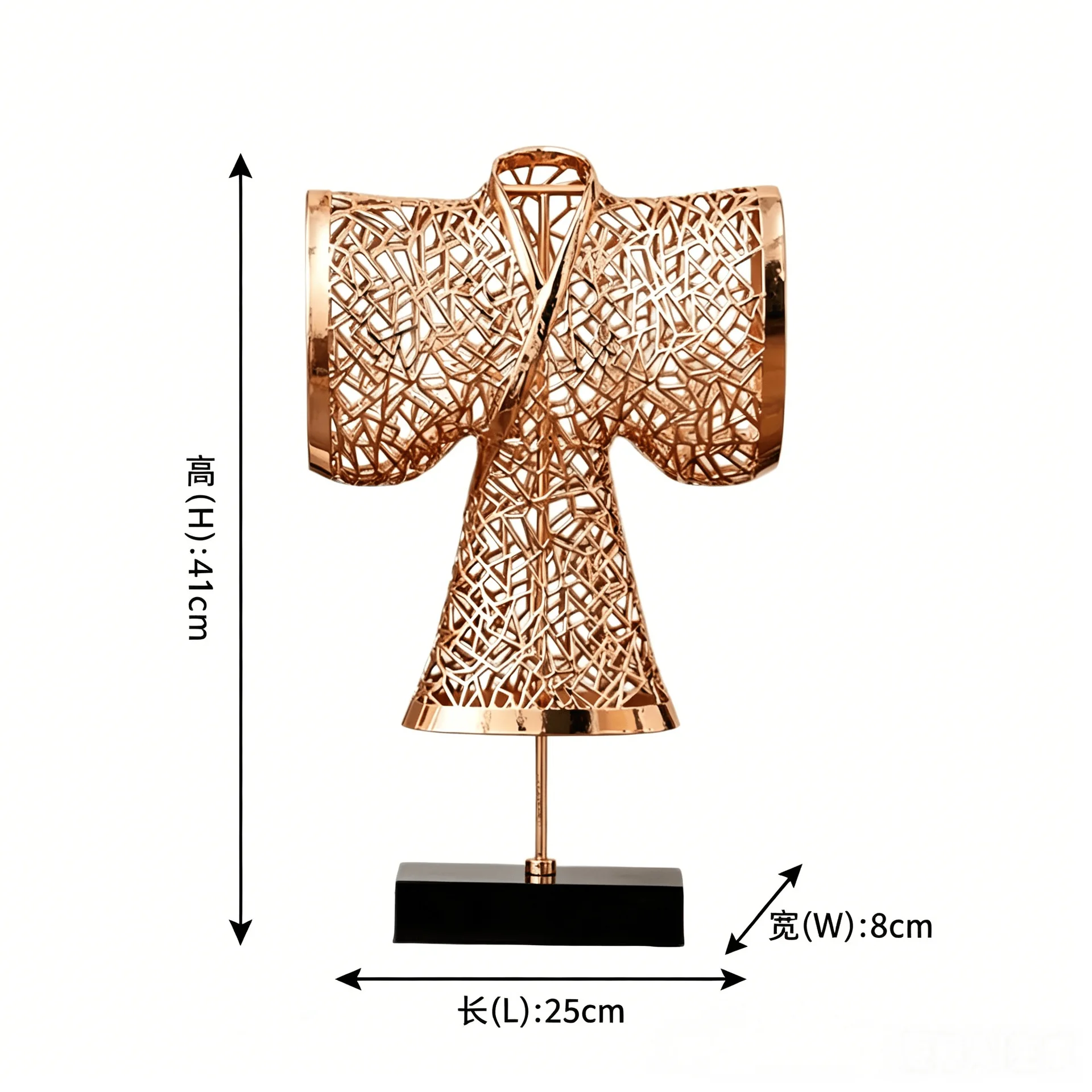 DSA New Chinese Style Light Luxury Metal Hollow Robe for Living Room and Entryway Soft Furnishings, Study Room and Tea Room