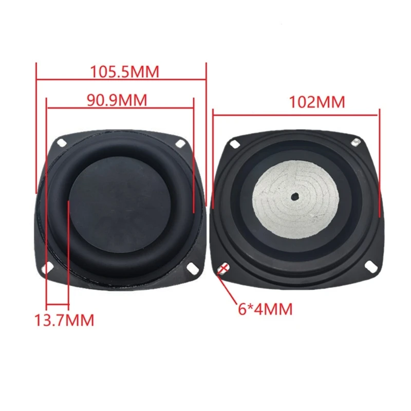 Rotondo Universale Woofer Radiatore Bass Altoparlante Passivo 2/3/4 Pollici Altoparlante A Bassa Frequenza Membrana Piastra di Vibrazione FAI DA TE
