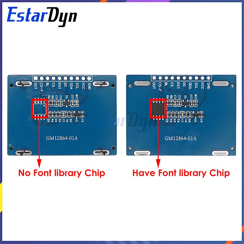 Estardyn 12864 SPI LCD Module 128X64 SPI ST7567A COG Graphic Display Screen Board LCM Panel 128x64 Dot Matrix Screen for