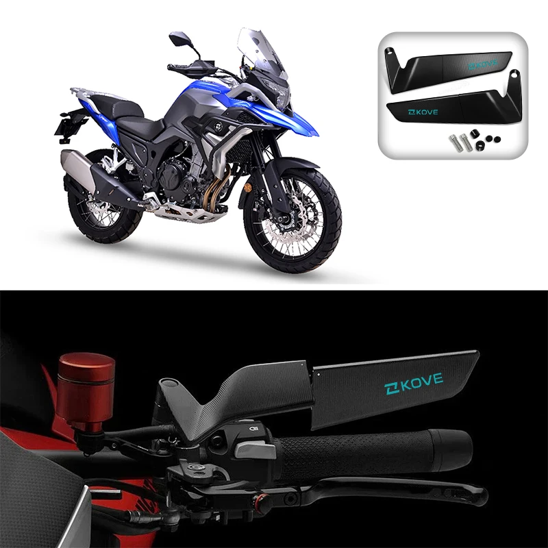 Motorcycle Modified Wind Wing Reflector Black Rearview Mirror For KOVE COLOVE 800X 800 X 500X 525X 500 Montana XR5 alloy