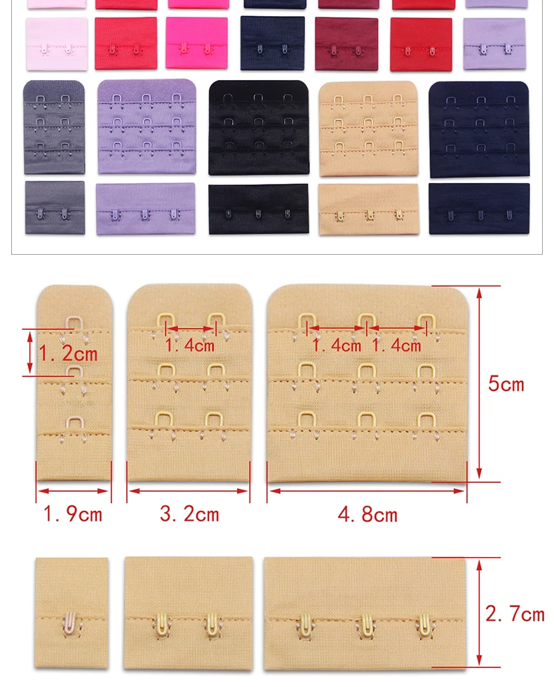 10 Stück/Set Damen Nützliche Schwarz-Weiße BH-Verlängerungen, Verstellbarer Gürtel, Handgefertigte Damen-BH-Schnallen-Accessoires DIY – Detail 3