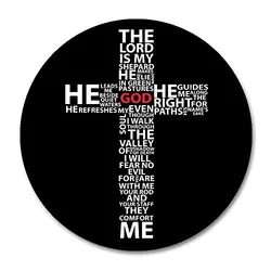 Beautiful Design God Jesus Christ Christian Cross Round Mouse Pad