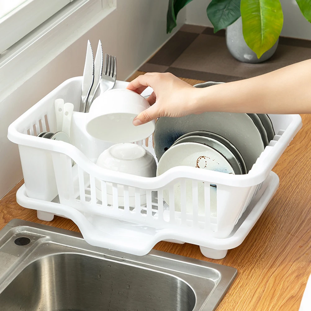 

Dish Drying Kitchen Countertop Holder Draining Tray Sink Storage Compact Sink Dish Drying Rack Holder Practical Design