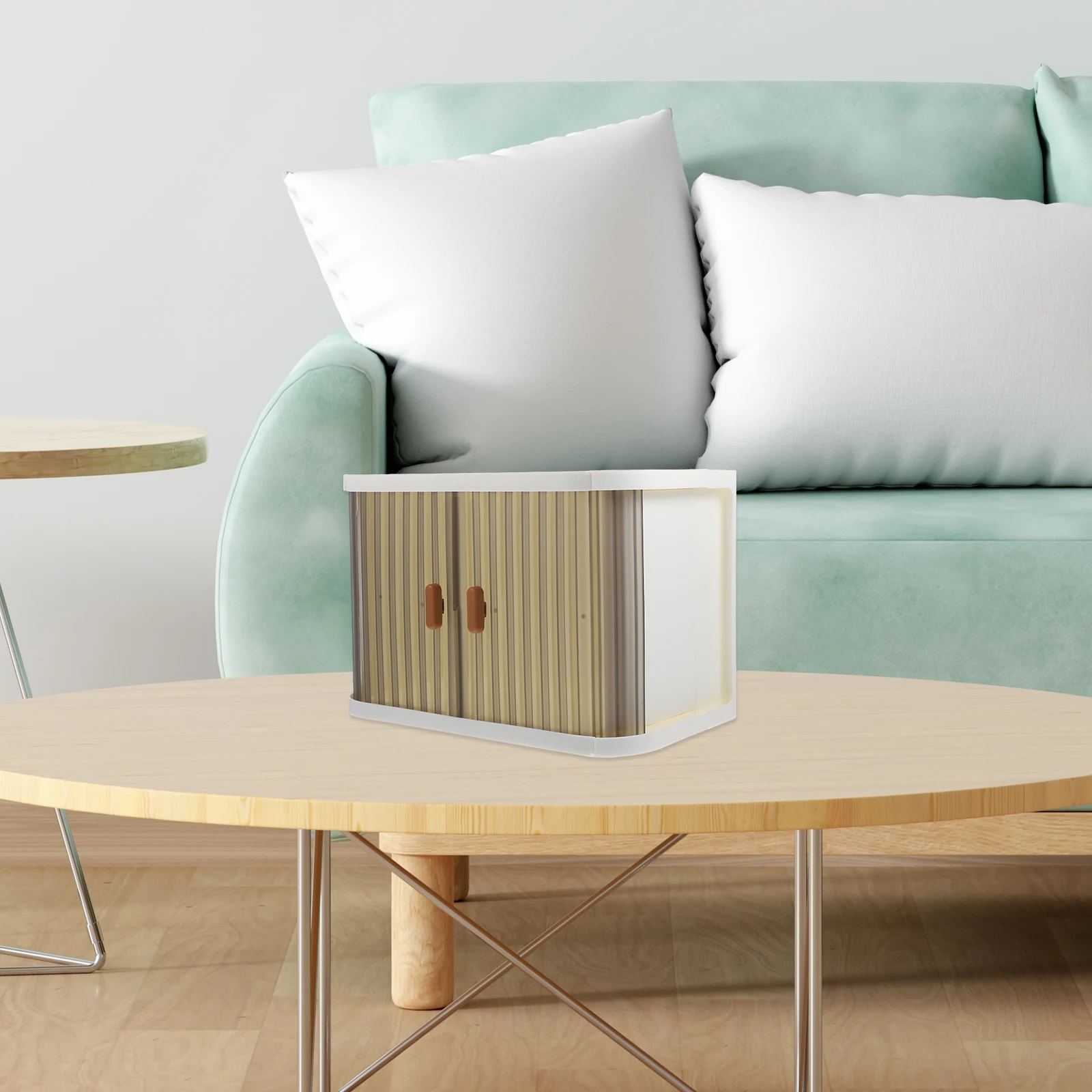 

Desktop Storage Box Foldable Bins Multipurpose Women ganizer Collapsible Stackable Home Office Supplies Case Plastic Material