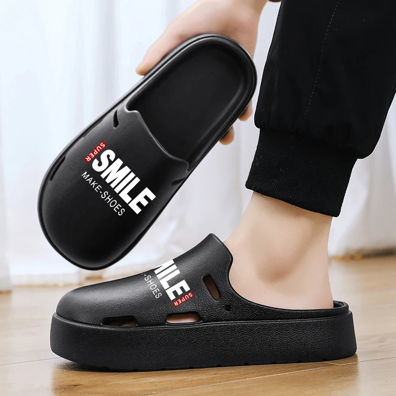 Men's Thick Sole Slippers Summer Supple Fashionable Shoes Outdoor Non Slip Beach Neuter Sandals High Quality Fashion Flip-Flops