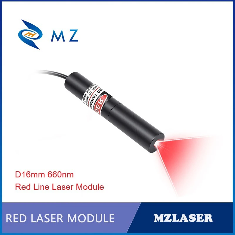 Compact Red Line Laser Diode Module 660nm D16mm 10mW 20mW 30mW 50mW 100mW 3V 5V 12V 24V Industrial Grade for Woodworking Parts