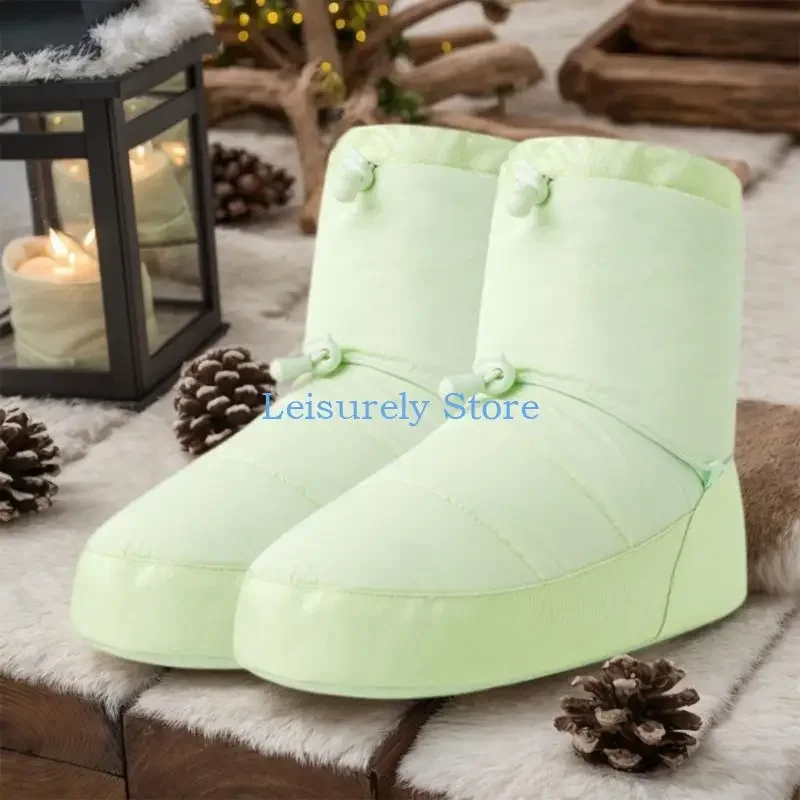 Winter Dance Boot Women Ballet Shoes Warm Ballet Boot with Elastic Band Warms Up Bootie Ankle Boot Dance Cotton Shoes 24BD