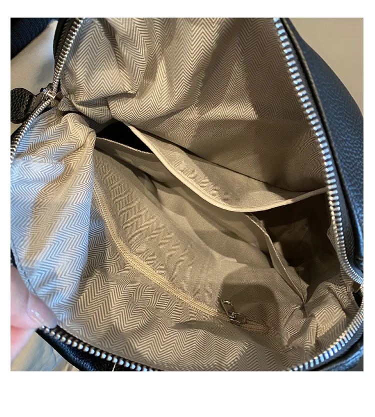 2025 Women Fashion Backpack Soft Leather Casual Dual-Purpose Rhombus Embossed Ita Bag Pack
