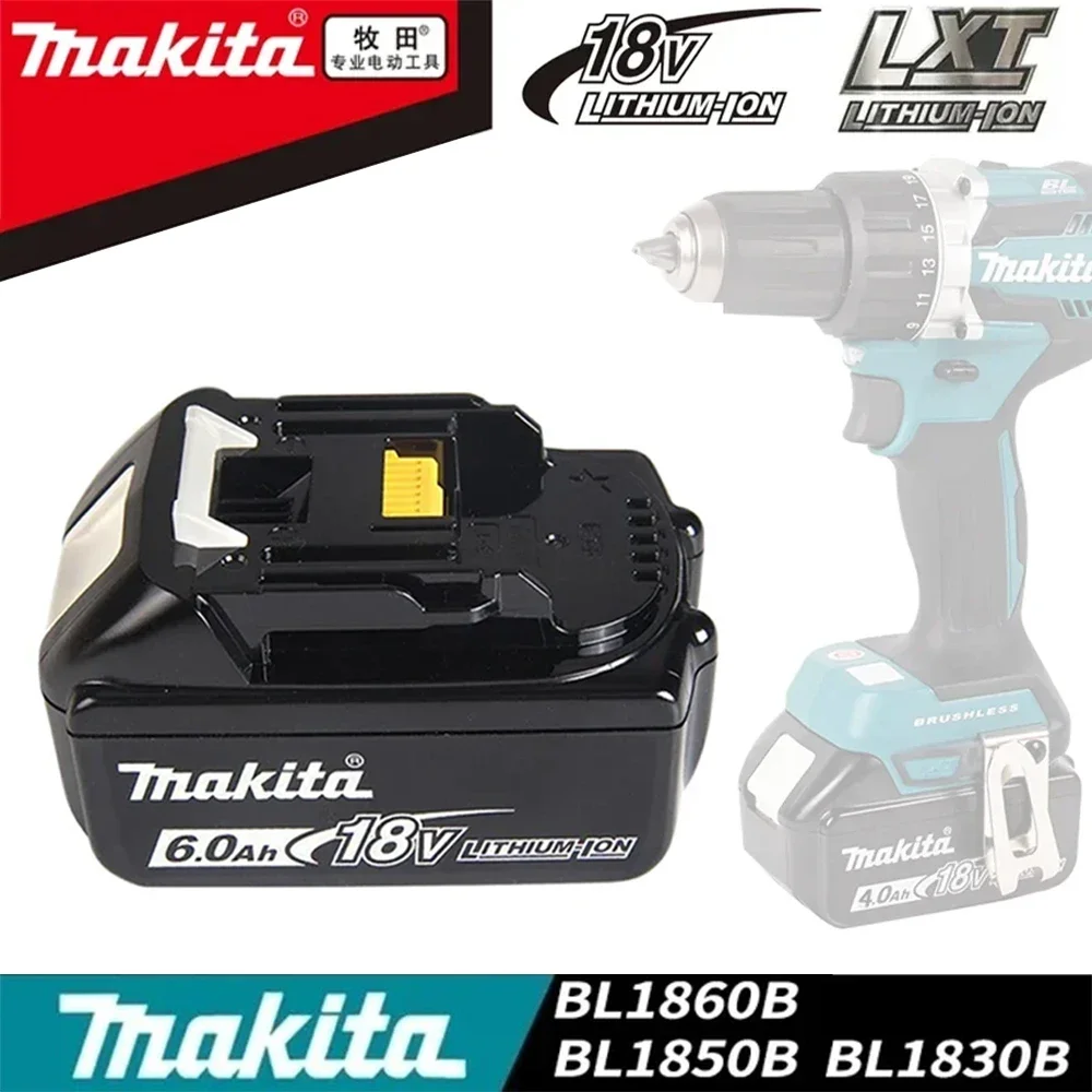 

Аккумуляторная батарея BL1860 Makita 18 в, сменная литий-ионная батарея 6,0 Ач BL1840 BL1850 Makita 18 в с BMS