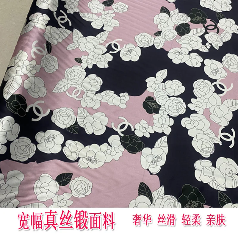 

Foundation Petal Wide High-End Silk Forged Cloth Dress Shirt Cheongsam Pajamas Clothing Fabric Summer