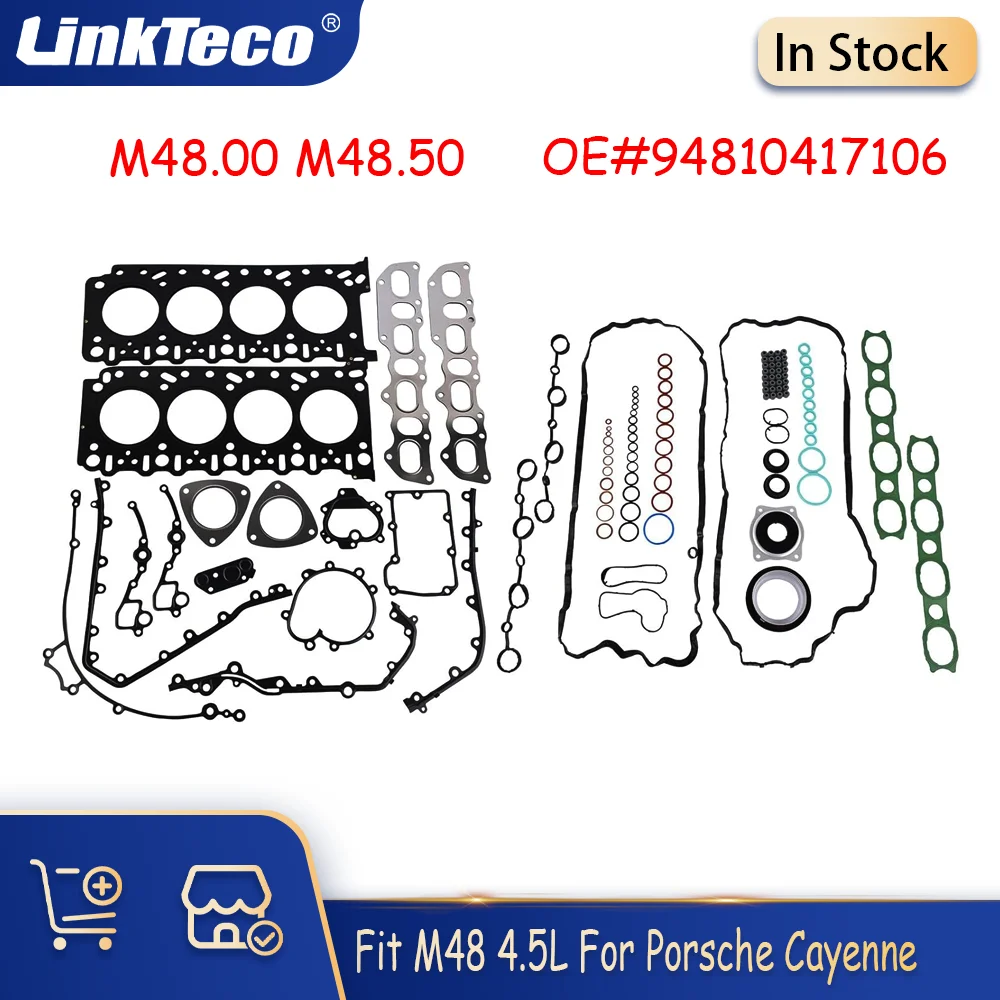 

Full Gasket Set Cylinder Head Gasket Set Fit 4.5L 4.5T M48.00 M48.50 9PA V8 For Porsche Cayenne S 94810417106 Engine Parts