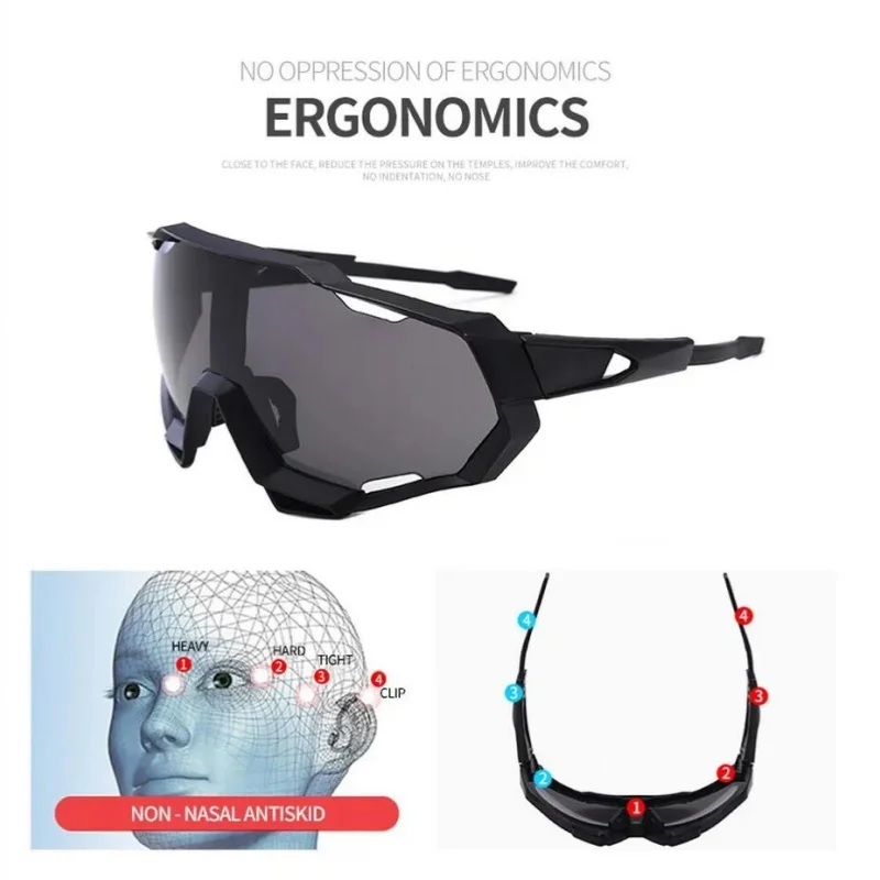 Outdoor Cycling Sunglasses Protection Windproof Glasses Men Women Sports Sunglasses Riding Fishing Runing Hikking Eyewear