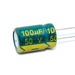 20PCS 50V100uf 8x12mm Aluminum Electrolytic Capacitor 100uf50v 50v100mf 100mf50v 50v100MFD 100MFD50Volt 50v 100uf 50wv 100mf