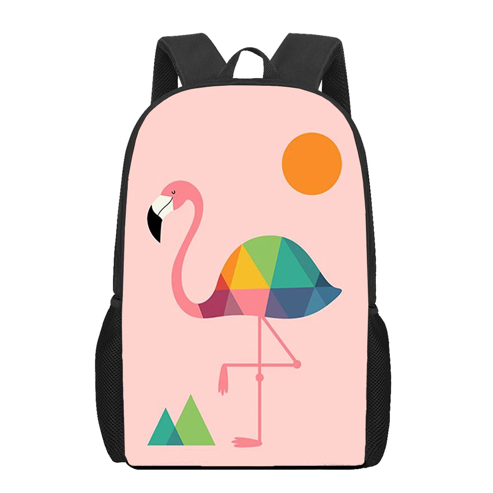 Harajuku red beautiful Flamingo bird Notebook Backpacks pupil School Bags 3D Print Oxford Waterproof Boys/Girls Laptop Backpacks