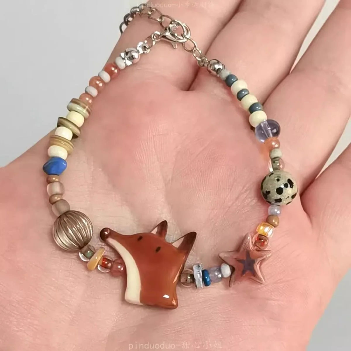 Exquisite Creative Personalized Cartoon Fox Bracelet Beaded Stars Delicate Elegant Personal hobby Daily Wear Ornament Jewelry