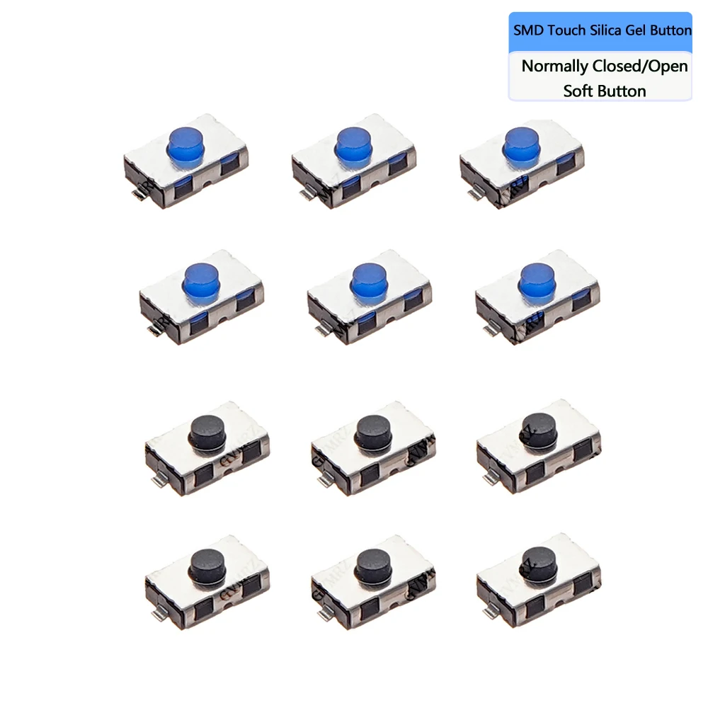 10PCS 3X6 SMD Touch Silica Gel Button 3X6X2.5MM NO Micro Switch Normally Closed/Open Interrupteur 4*6 NC Soft Button SMD 3*6*2.5