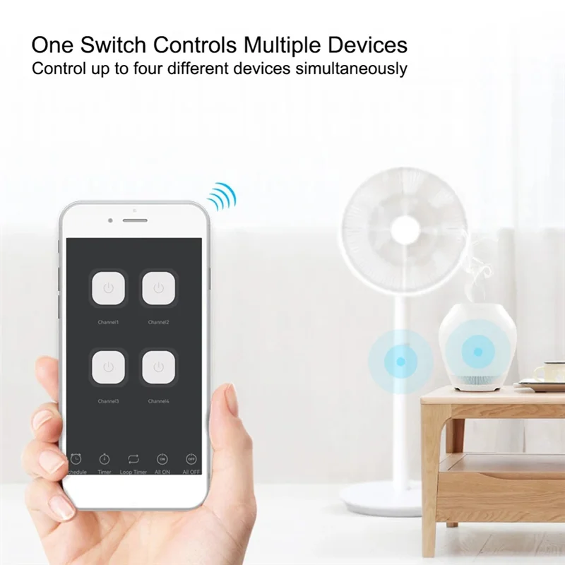 Leading-Ewelink Smart Switch 4 Channel Smart Switch Wifi Bluetooth Wireless Dry Contact Relay Switch 7-32V