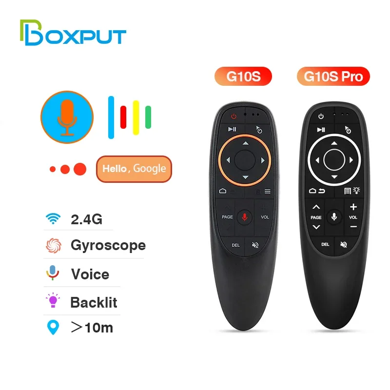 Air Mouse Voice Control G10S Pro BT Gyroscope Sensing Game 2.4GHz Mini Wireless Smart Remote For Android TV Box Box H96 MAX X88