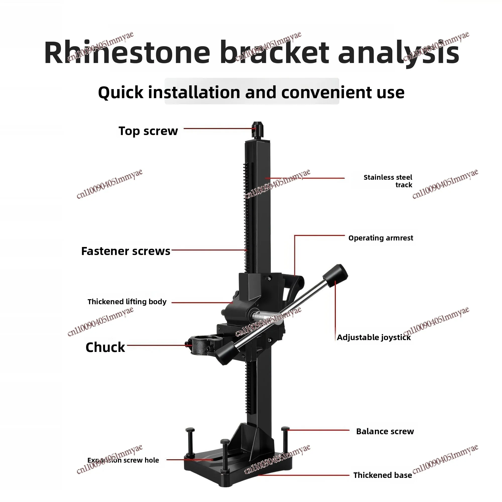 Handheld water drill bracket Drilling machine fixed frame Angle adjustment punching shelf
