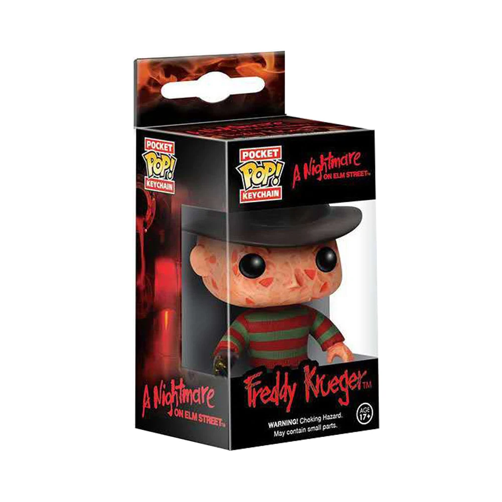 FUNKO Pocket Keychain A Nightmare on Elm Street Fred Krueger Compact Lifelike Pendant Ornament Keychains Children Christmas Gift