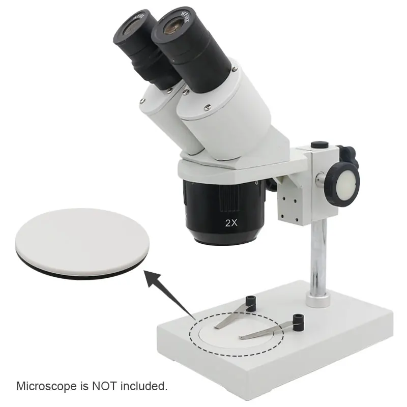 Stereo Microscope White Black Working Board Bottom Working Stage Round Plastic Plate Diameter 60mm 75mm 95mm 100mm 120mm 125mm