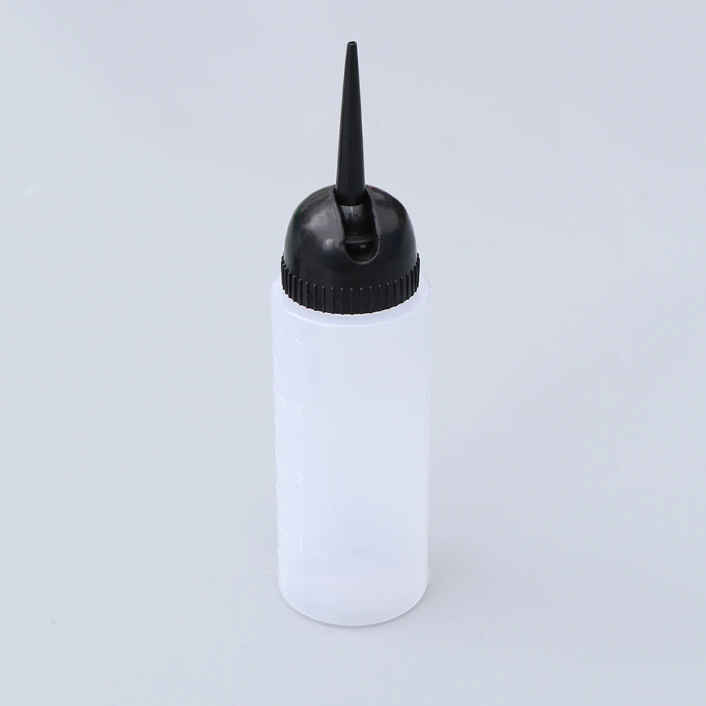 

6pcs Hair Dye Bottles Hair Coloring Bottle Plastic Storage Bottle Pointed Mouth Container Salon Accessories for Salon (Black)