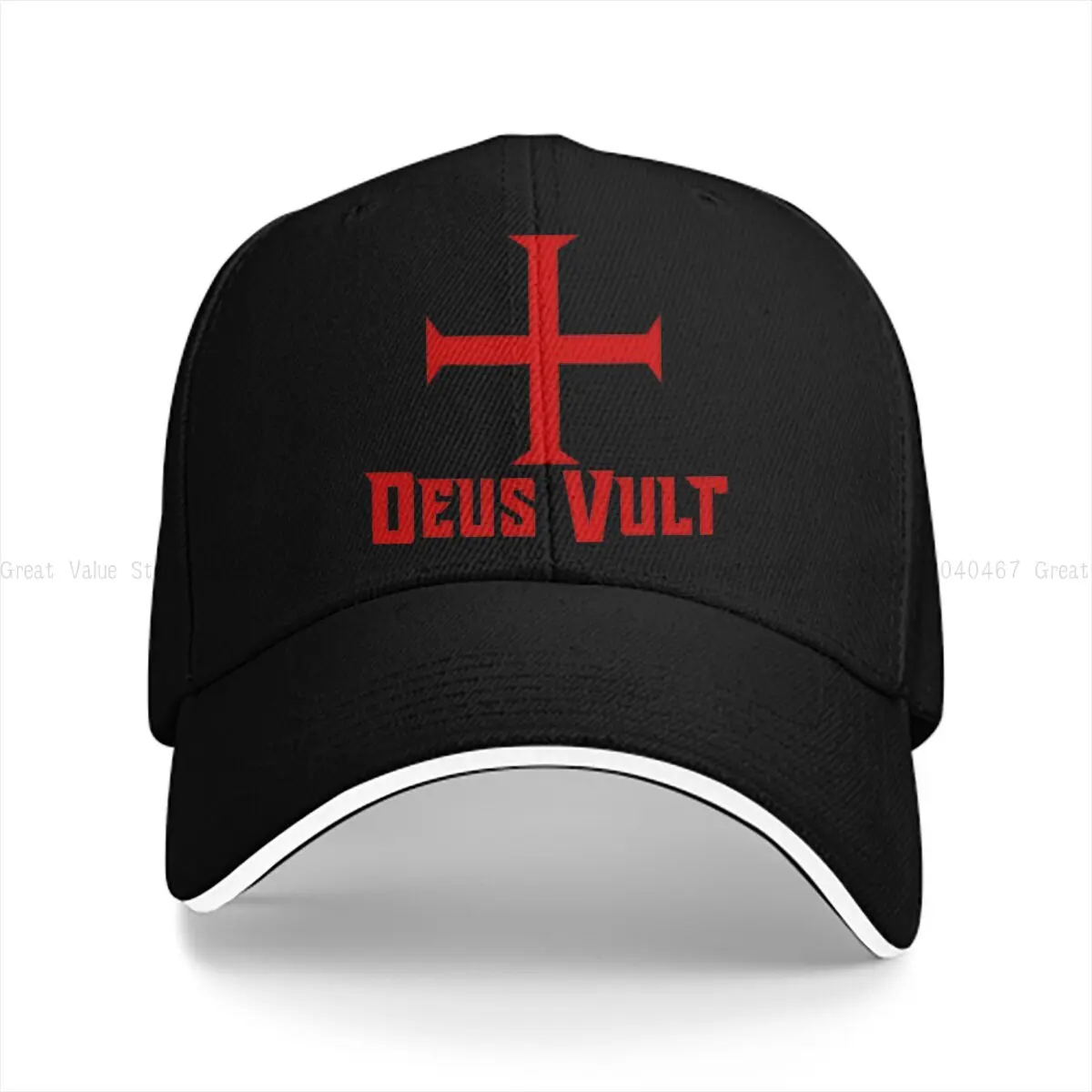 Pure Color Dad Hats Deus Vult Templar Cross Red Men\'s Hat Sun Visor Baseball Caps Knights Templar Peaked Cap