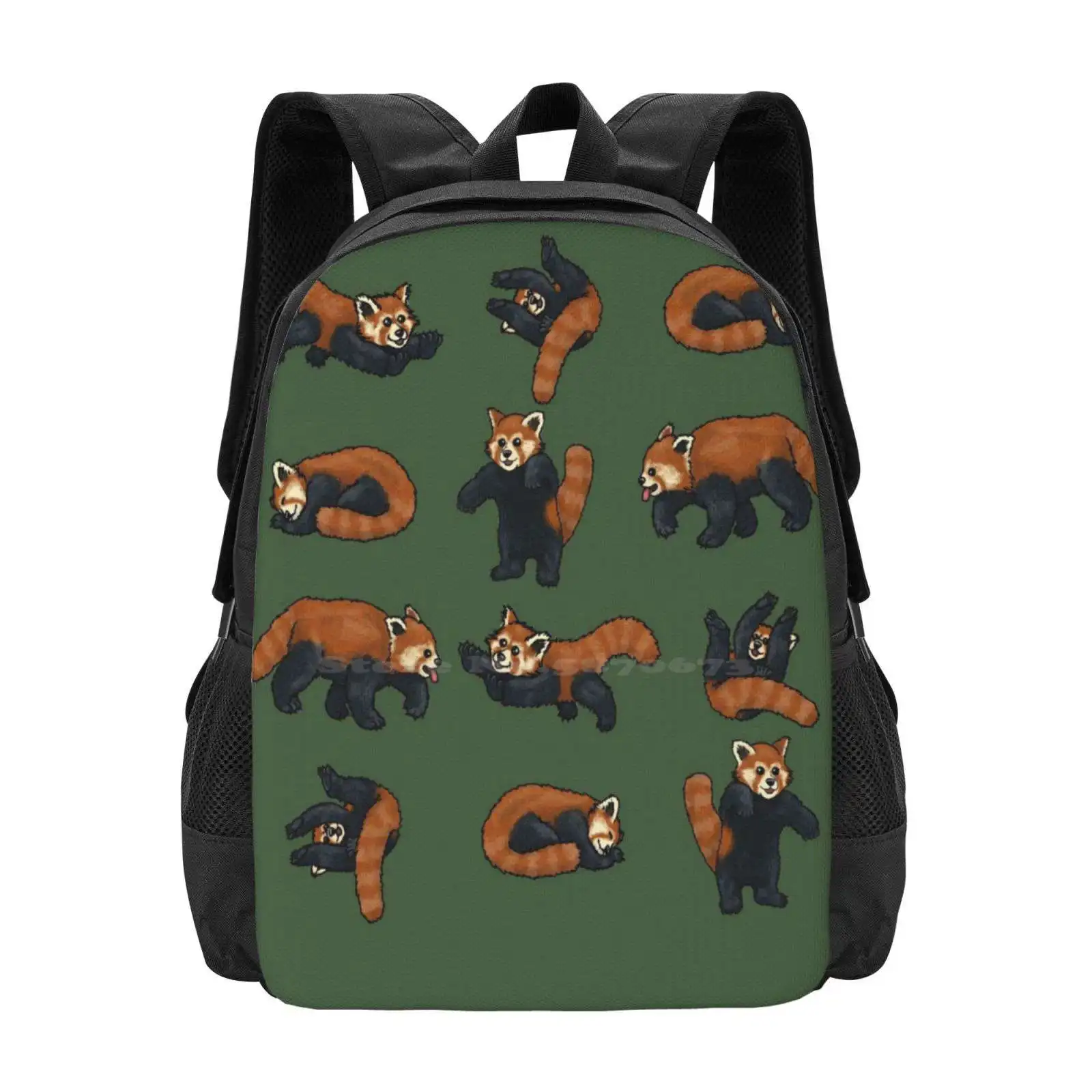 

Red Pandas Hot Sale Schoolbag Backpack Fashion Bags Red Pandas Cartoon Cute Kawaii Animals Ailurus Fulgens Kids Childrens